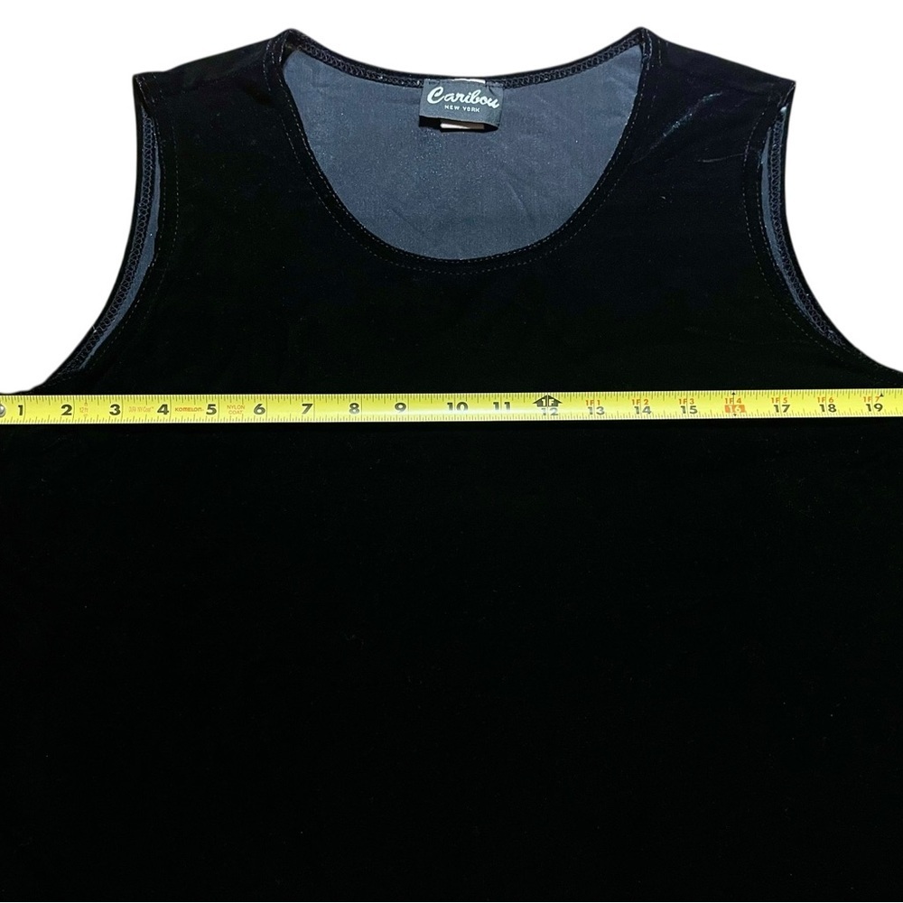 Caribou Black Velvet Sleeveless Top XL – Goth Witchy Minimal Dark Aesthetic - Picture 10 of 10